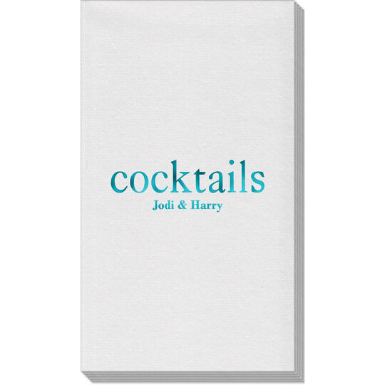 Big Word Cocktails Linen Like Guest Towels